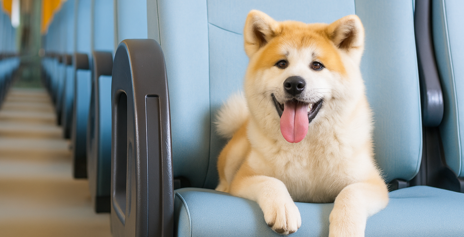 Mit Hund in Zug und Bus